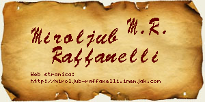 Miroljub Raffanelli vizit kartica